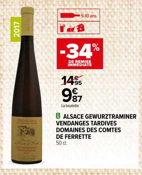 alsace gewurztraminer vendanges tardives domaines  des comtes de ferrette