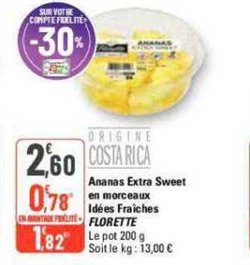 ananas extra sweet en morceaux idées fraîches florette