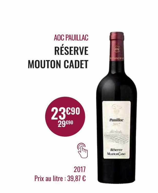 aoc pauillac réserve mouton cadet 2017