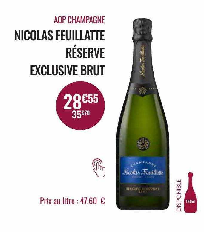 aop champagne nicolas feuillatte réserve exclusive brut