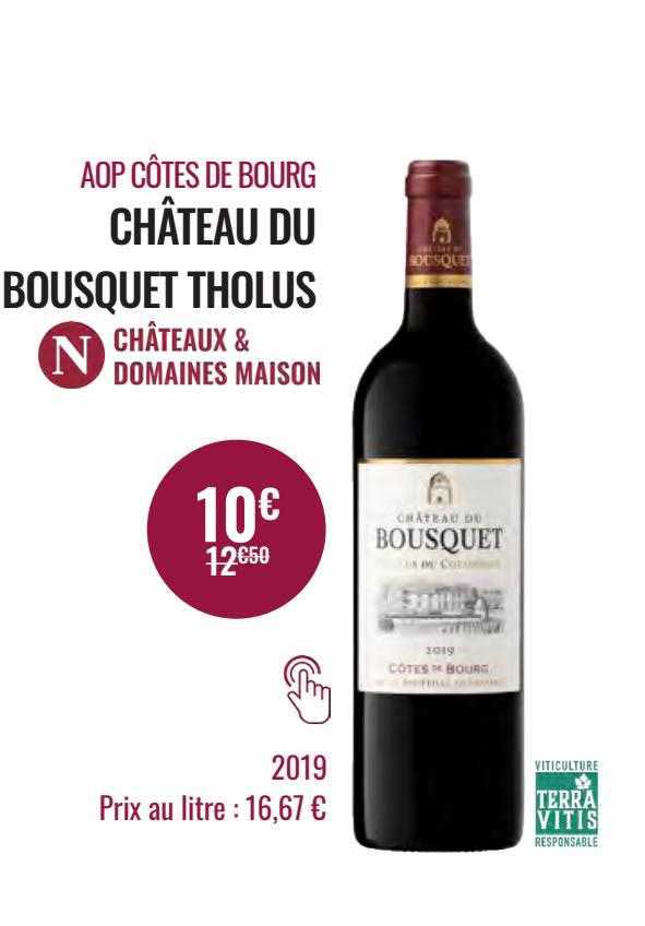 aop côtes de bourg château du bousquet tholus 2019