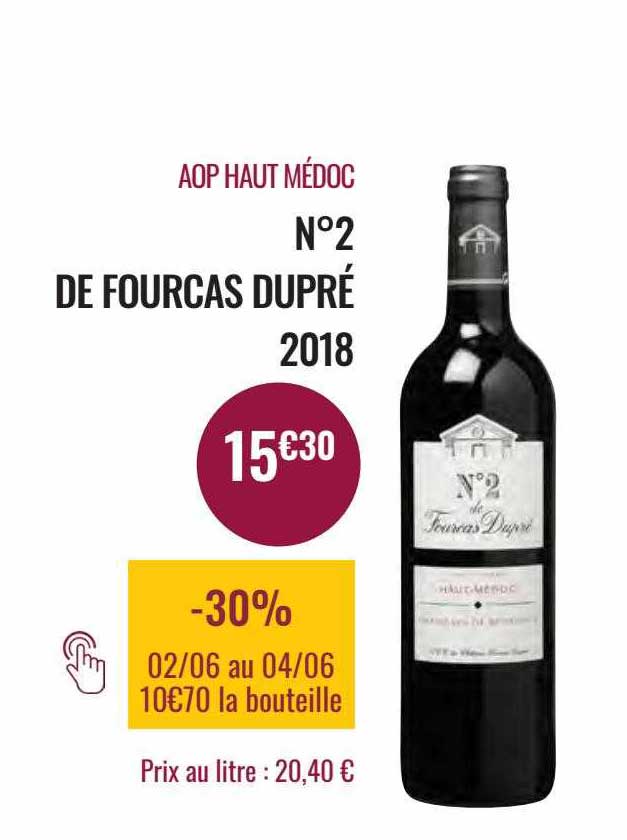 aop haut médoc n°2 de fourcas dupré 2018