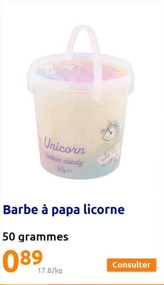 barbe à papa licorne