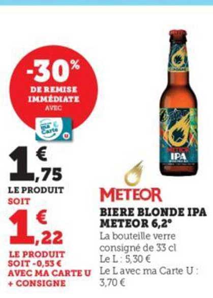 bière blonde ipa meteor 6,2°