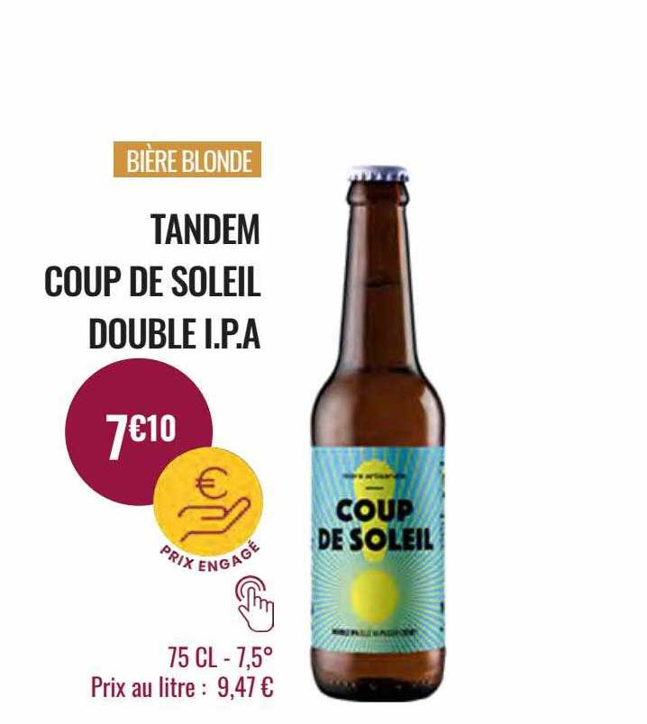 bière blonde tandem coup de soleil double i.p.a
