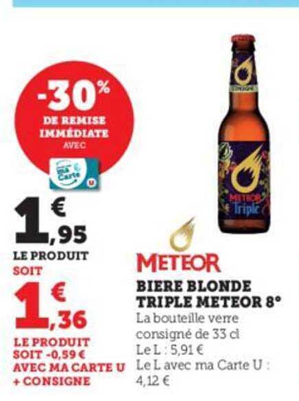 Bière Blonde Triple Meteor 8°