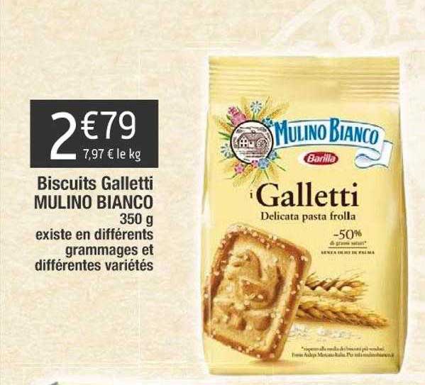 biscuits galletti mulino bianco