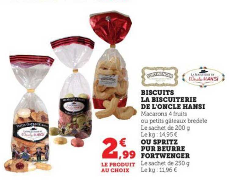 biscuits la biscuiterie de l'oncle hansi ou spritz pur beurre fortwenger