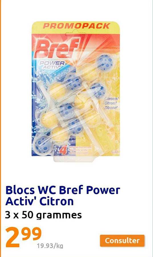 Blocs Wc Bref Power Activ' Citron