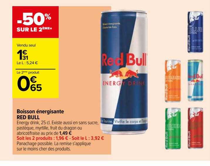 boisson énergisante red bull