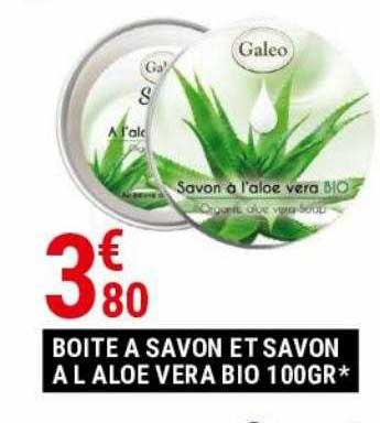 Boîte à Savon Et Savon à L'aloe Vera Bio 100 Gr