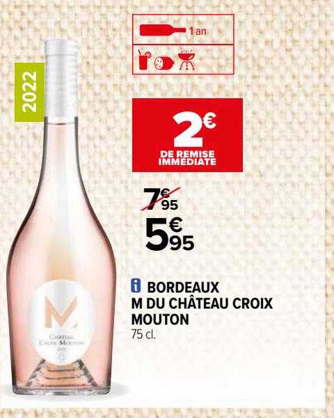 bordeaux m du château croix mouton