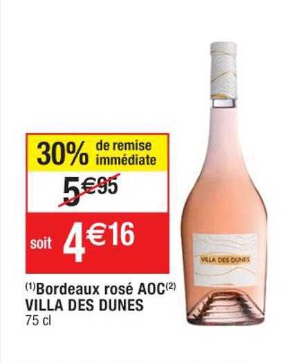 bordeaux rosé aoc villa des dunes