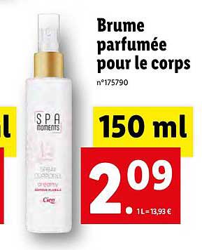 brume parfumée pour le corps