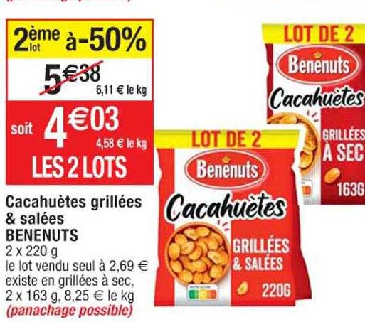 Cacahuètes Grillées & Salées Benenuts