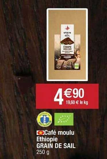 Café Moulu éthiopie Grain De Sail