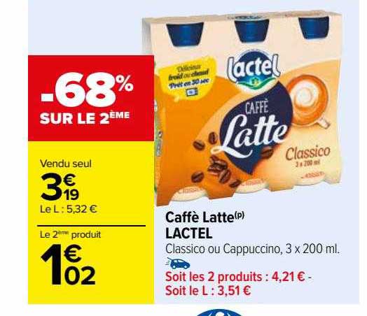 caffè latte lactel