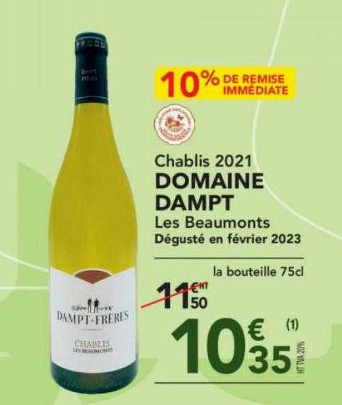 chablis 2021 domaine dampt