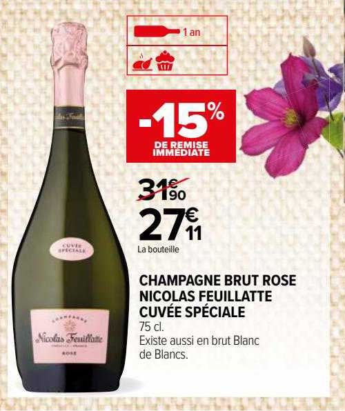 champagne brut rosé nicolas feuillatte cuvée spéciale