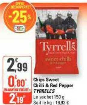 chips sweet chilli & red pepper tyrrell's