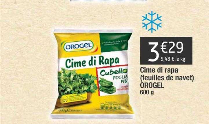 cime di rapa (feuilles de navet) orogel