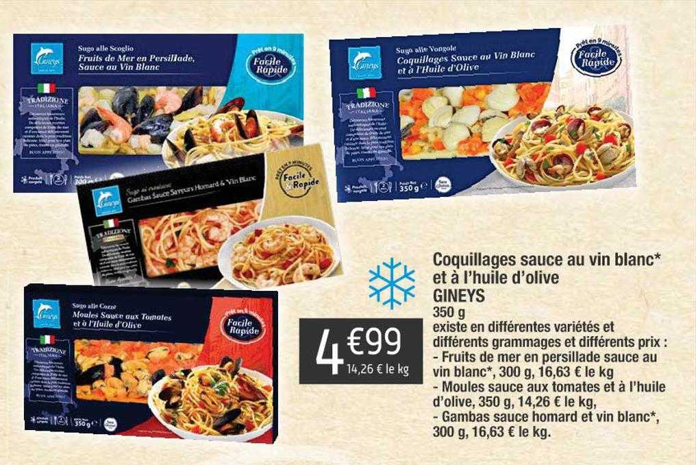 Coquillages Sauce Au Vin Blanc Et à L'huile D'olive Gineys