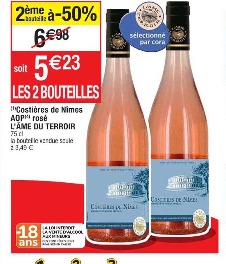 costières de nîmes aop rosé l'âme du terroir