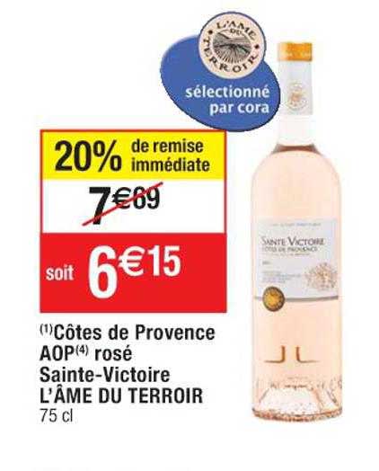 côtes de provence aop rosé sainte-victoire l'âme du terroir