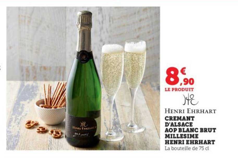 crémant d'alsace aop blanc brut millésimé henri ehrhart