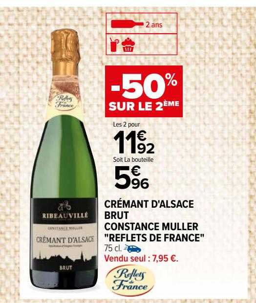crémant d'alsace brut constance muller "reflets de france"