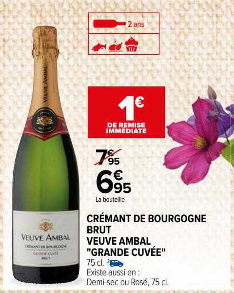 crémant de bourgogne brut veuve ambal "grande cuvée"