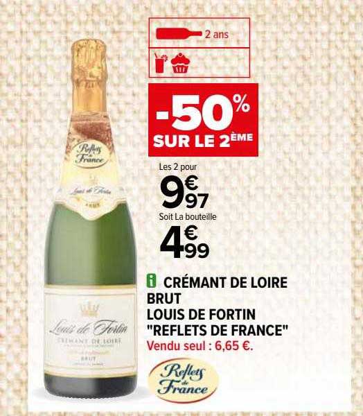 crémant de loire brut louis de fortin "reflets de france"