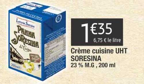 crème cuisine uht soresina 23% m.g.