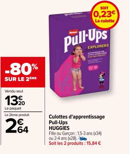 culottes d'apprentissage pull-ups huggies