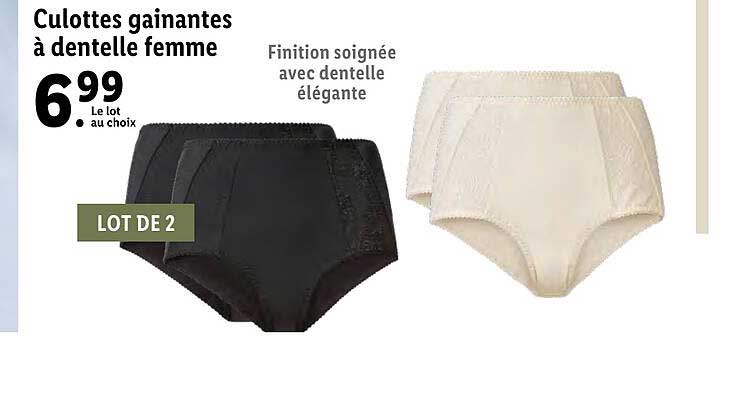 Culottes Gainantes à Dentelle Femme