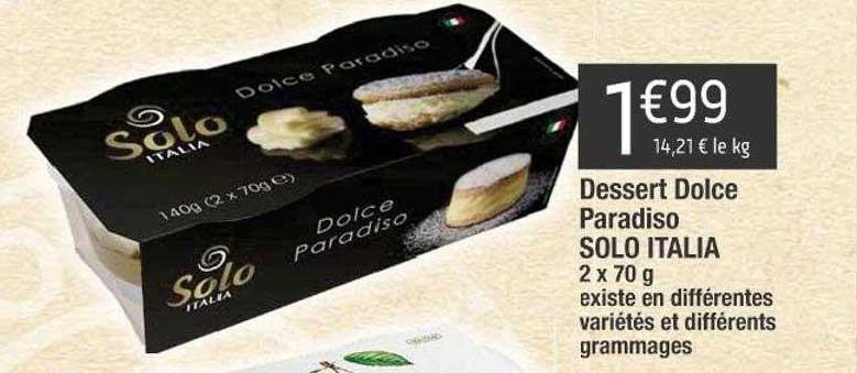 dessert dolce paradiso solo italia