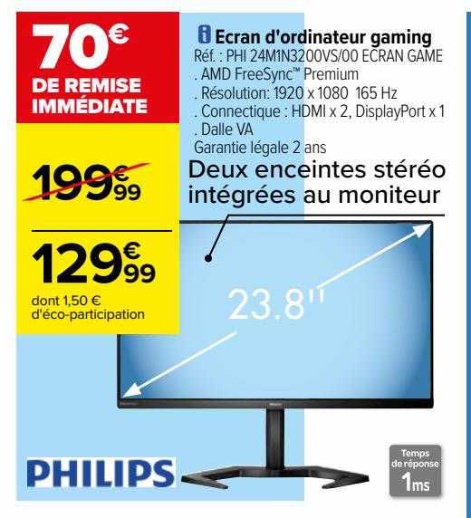 écran d'ordinateur gaming philips