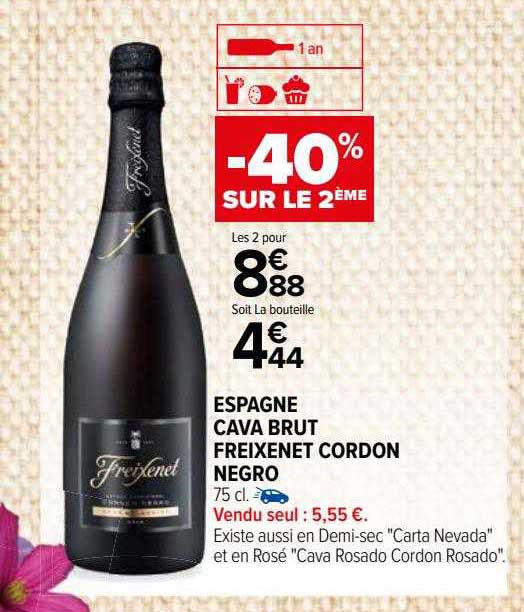 espagne cava brut freixenet cordon negro