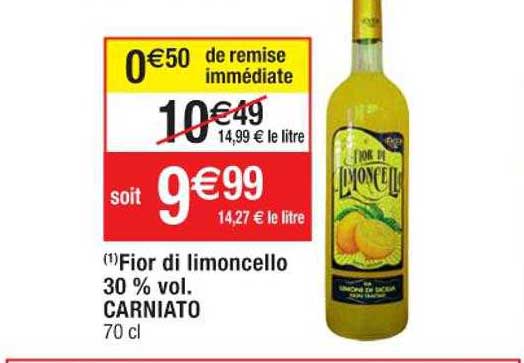 fior di limoncello 30% vol. carniato