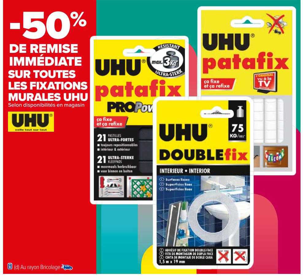 fixations murales uhu