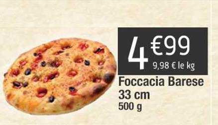 foccacia barese 33 cm