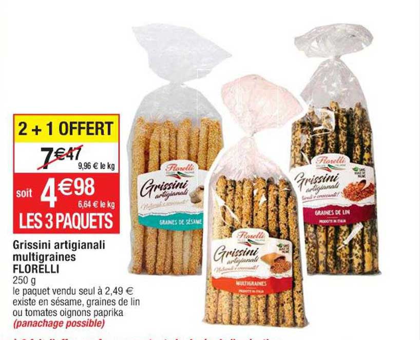 grissini artigianali multigraines florelli