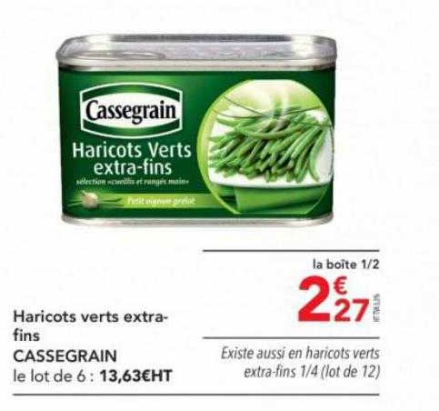 haricots verts extra-fins cassegrain