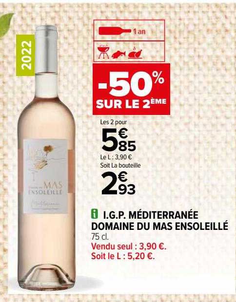 i.g.p. méditerranée domaine du mas ensoleillé