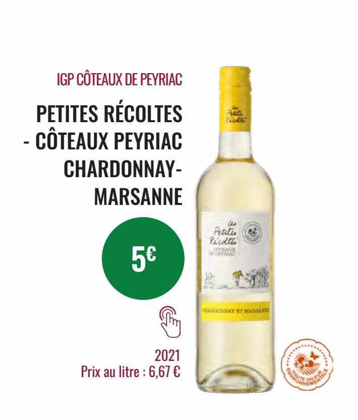 igp côteaux de peyriac petites récoltes - côteaux peyriac chardonnay - marsanne