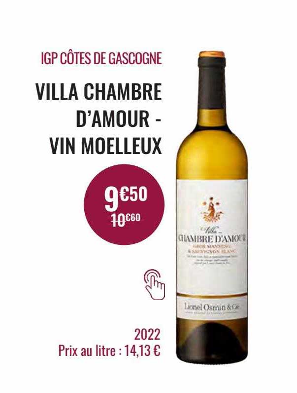 Igp Côtes De Gascogne Villa Chambre D'amour - Vin Moelleux 2022