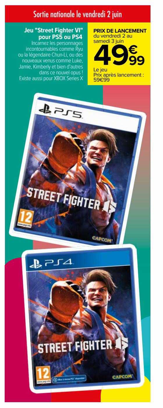 jeu "street fighter IV" pour ps5 ou ps4