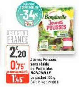jeunes pousses sans résidu de pesticides bonduelle