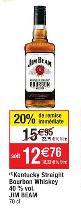 kentucky straight bourbon whiskey 40% vol. jim beam