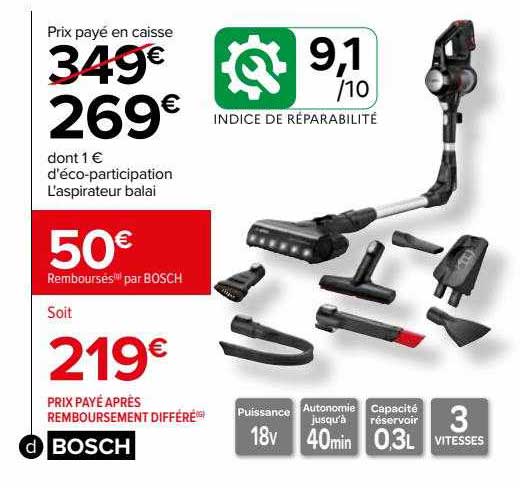 l'aspirateur balai bosch
